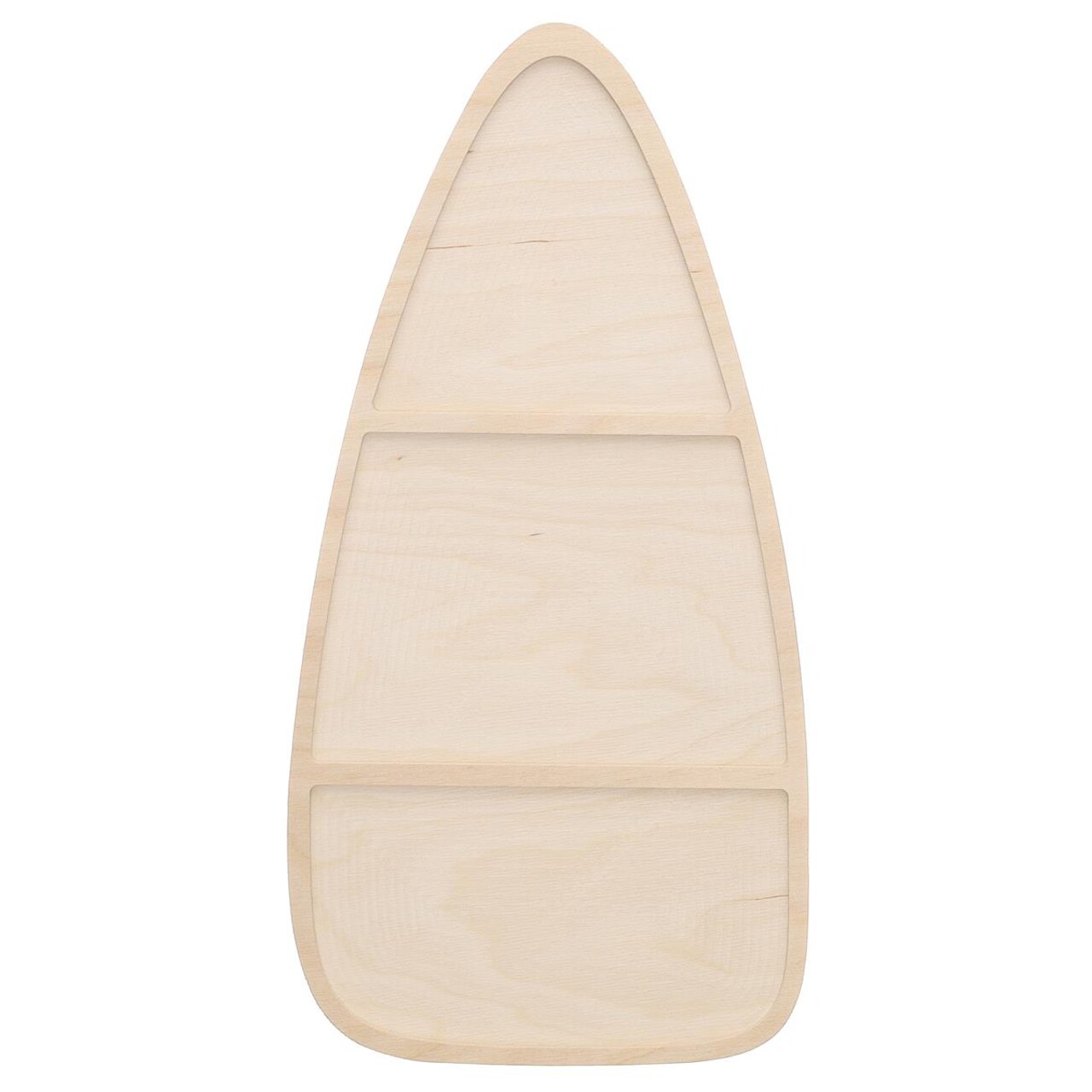 Welled Wood Surface, with Boat Shaped, 11" x 7", for wooden trays, crafts and decorations, welled center for resin design or paint - for decoupage, engraving, wood burning